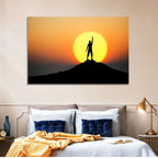 Champion Silhouette at Sunset Wall Art