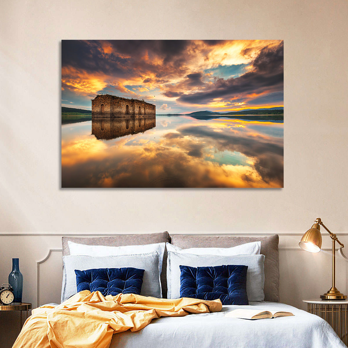 Sunken Church at Zhrebchevo Dam Wall Art
