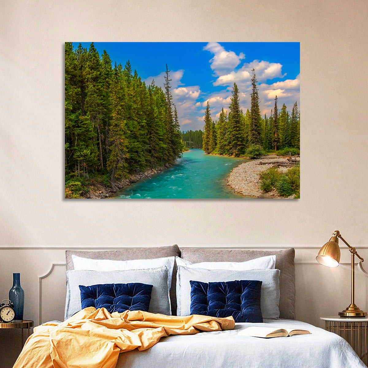 Pipestone River Wall Art in a room, landscape