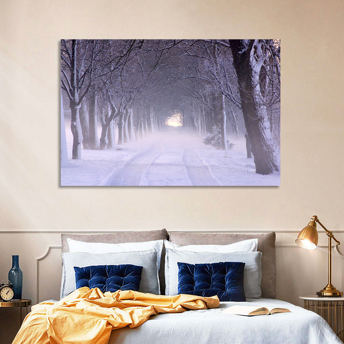 Kuressaare Park Snowy Path Wall Art