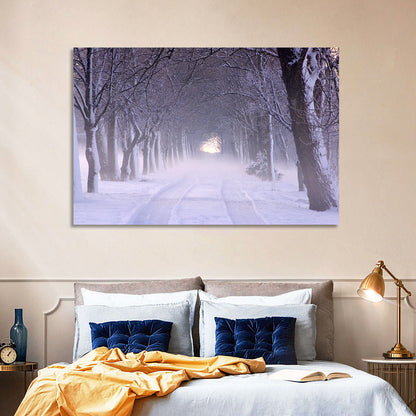 Kuressaare Park Snowy Path Wall Art