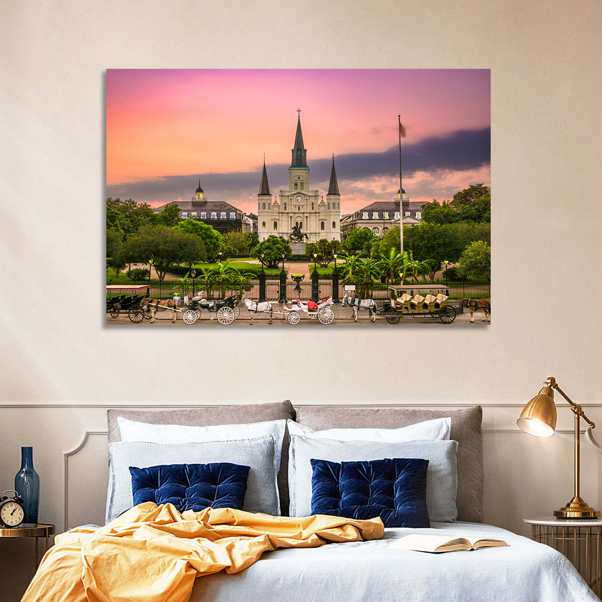 Jackson Square at Dusk Wall Art