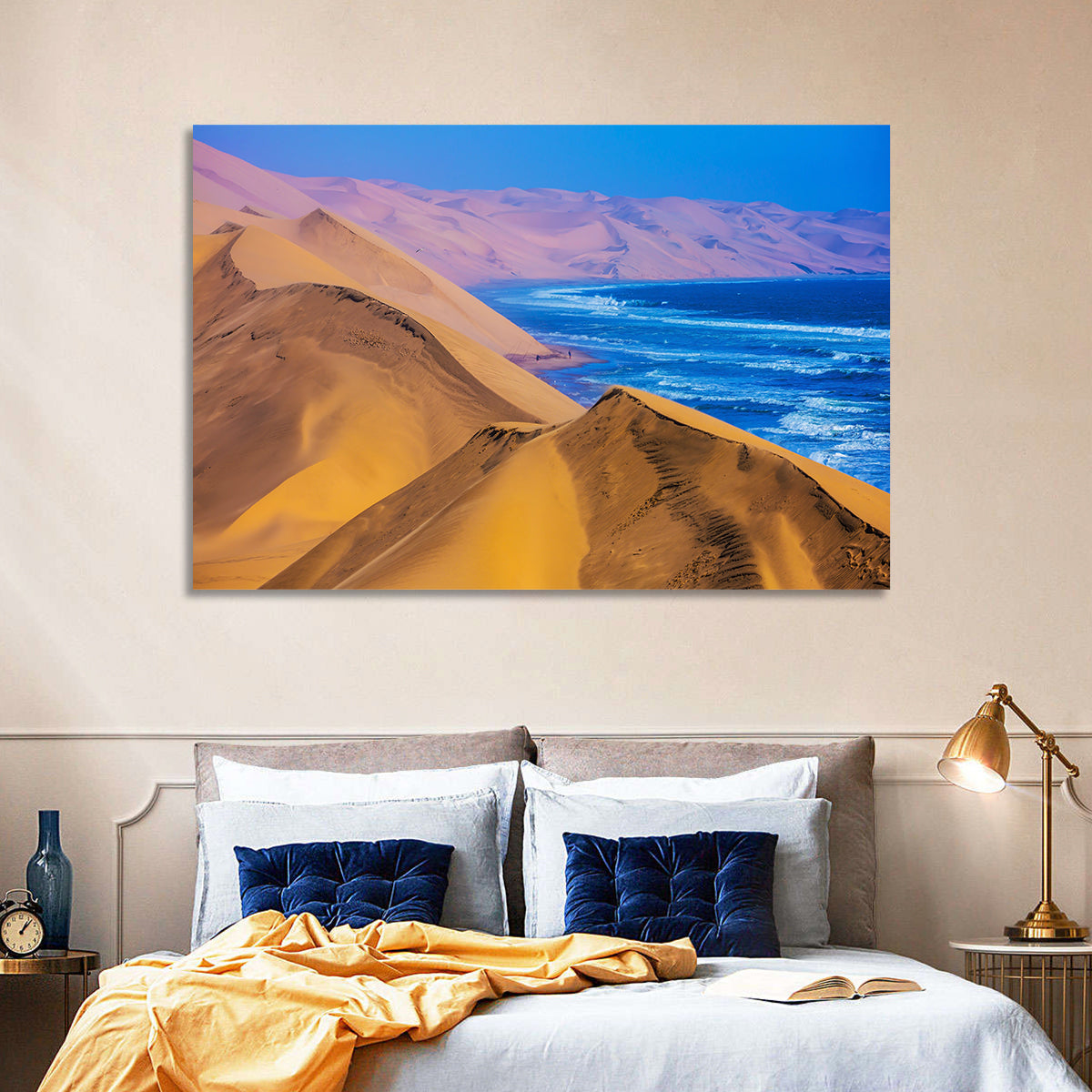 Sandwich Harbour Dunes Meet the Atlantic Wall Art in a room, landscape