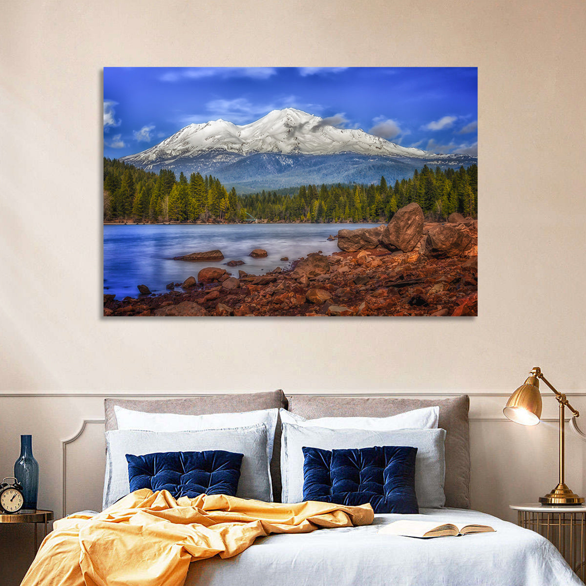Mount Shasta Over Lake Siskiyou Wall Art