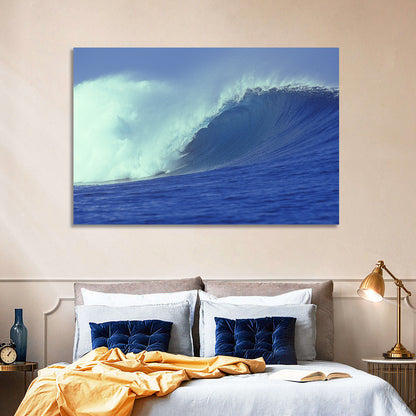 Deep Blue Barrel Wave Wall Art