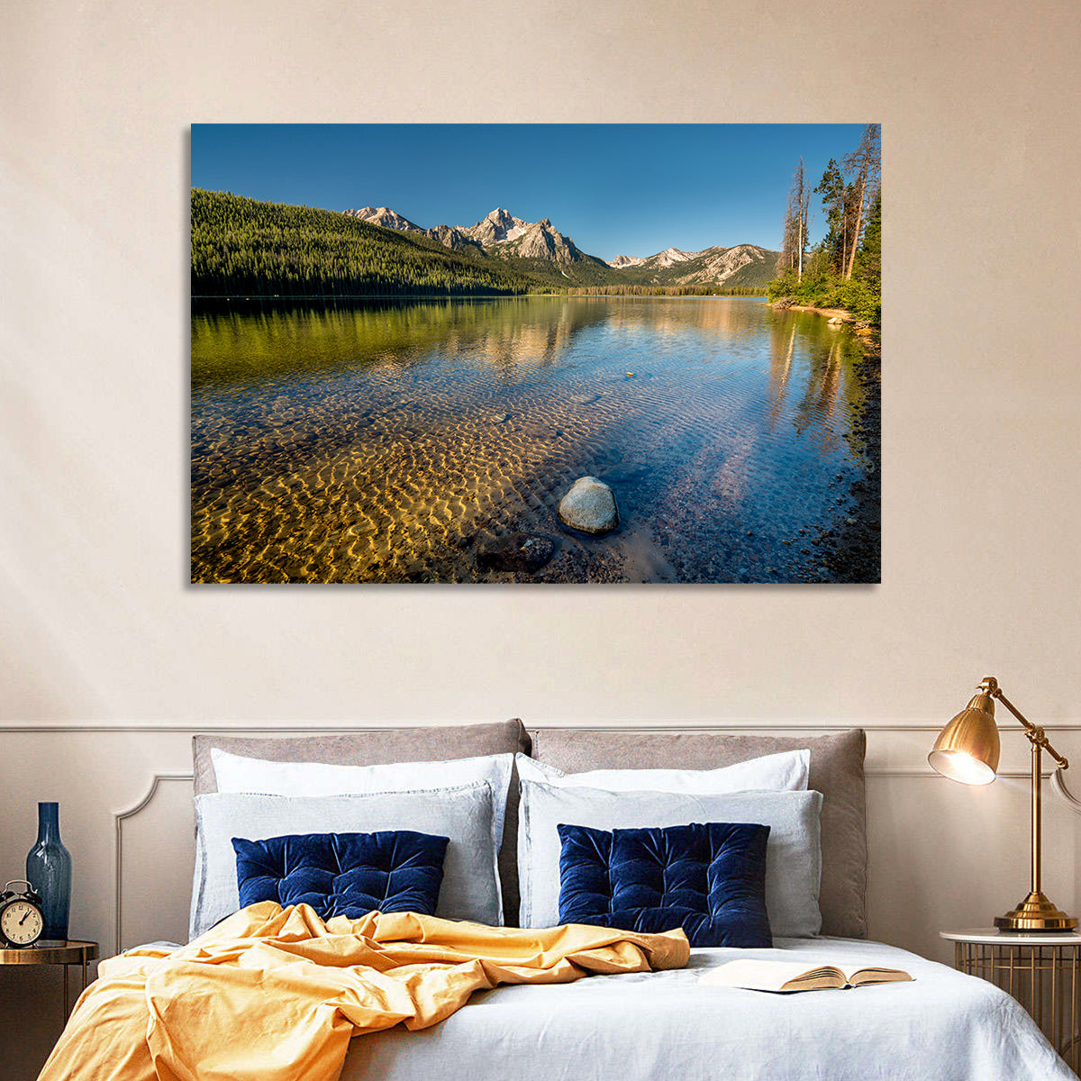 Morning Light at Stanley Lake Wall Art