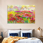 Summer Poppy Meadow Watercolor Wall Art