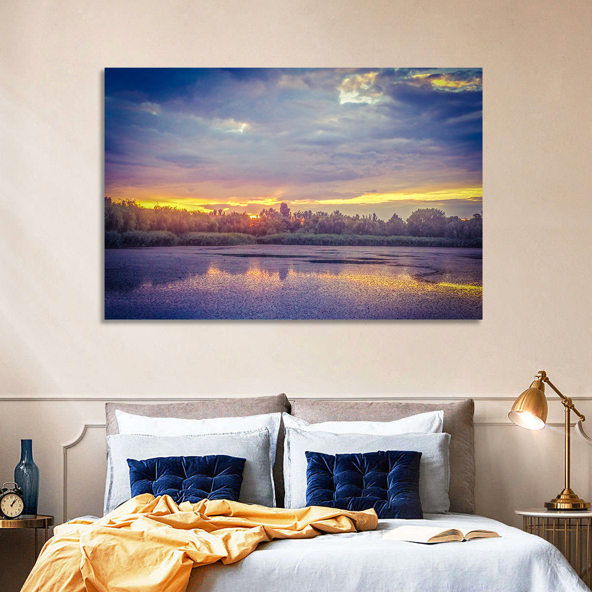 Danube Delta Golden Sunset Wall Art