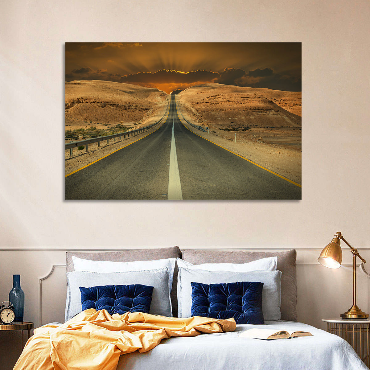 Negev Road at Sunset Wall Art