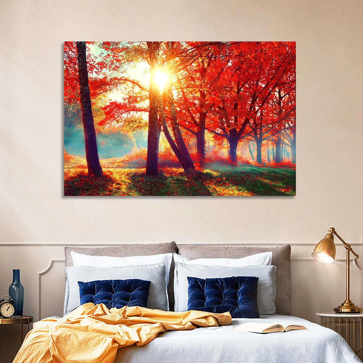 Autumn Park Sunrise Wall Art