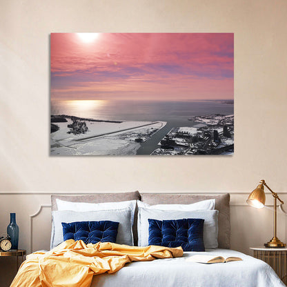 Lake Ontario Winter Skyline Wall Art