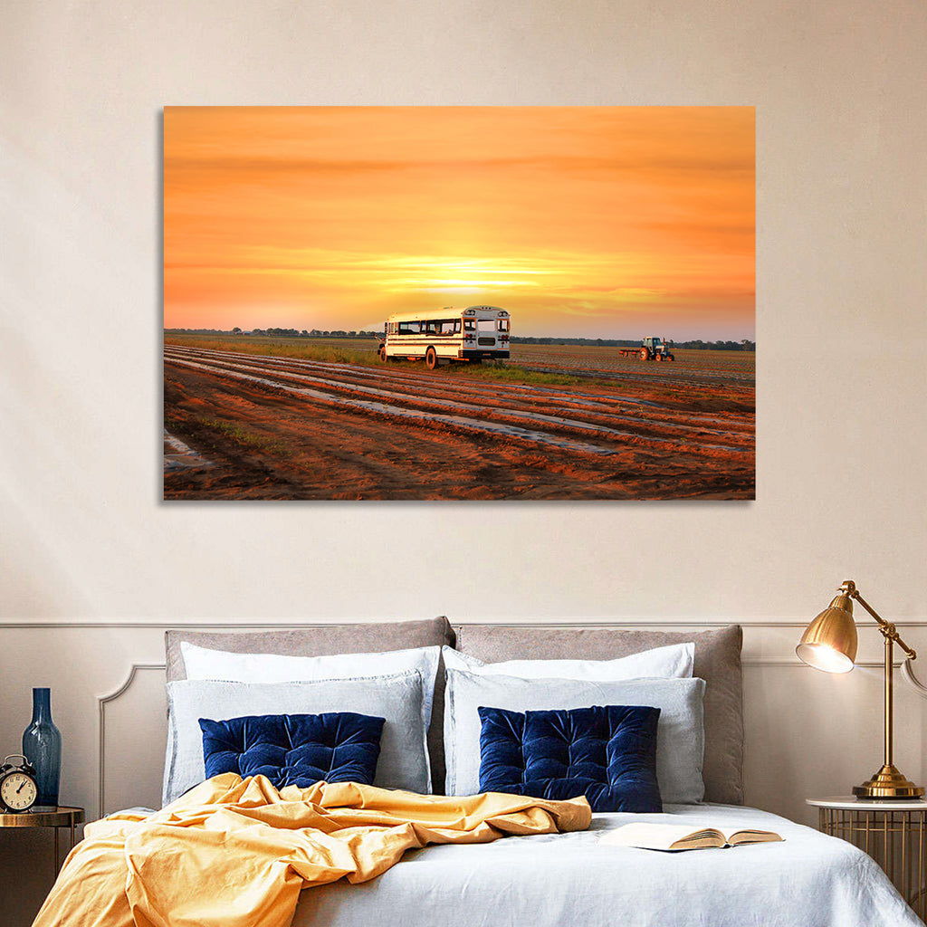 Indiana Farm Field at Golden Hour Wall Art
