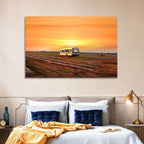Indiana Farm Field at Golden Hour Wall Art