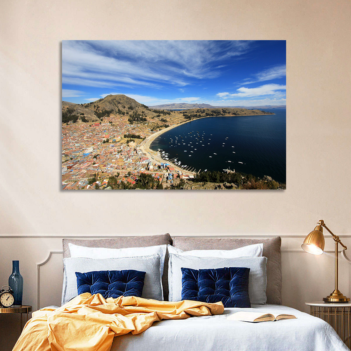 Copacabana Aerial Over Lake Titicaca Wall Art