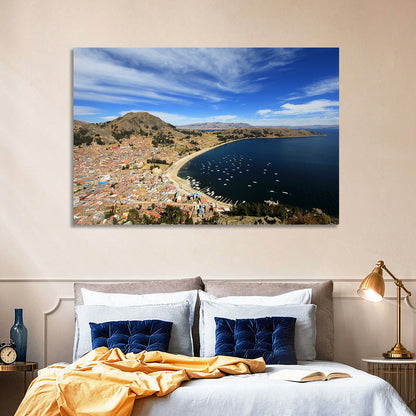 Copacabana Aerial Over Lake Titicaca Wall Art