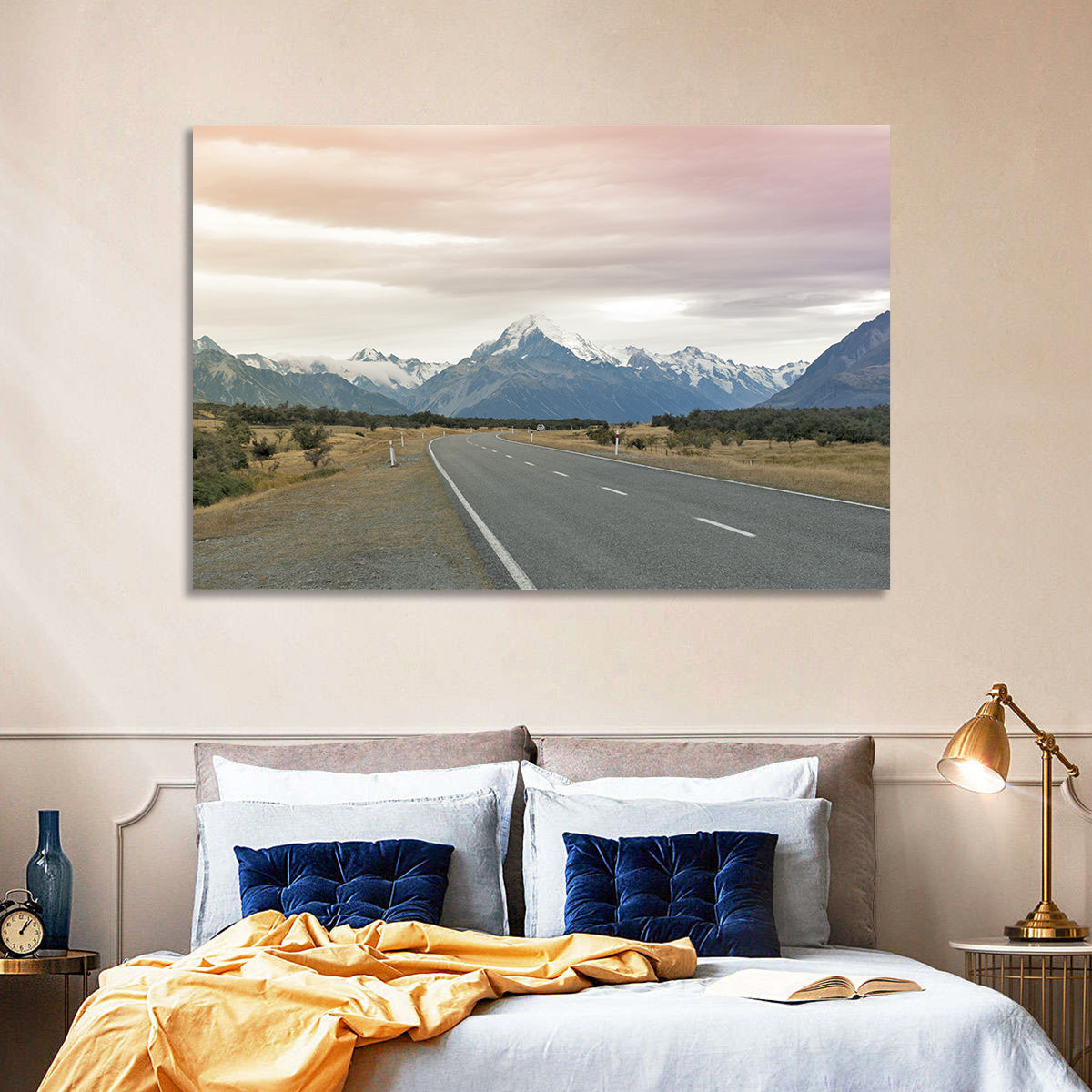 Road to Mount Cook Wall Art in a room, landscape