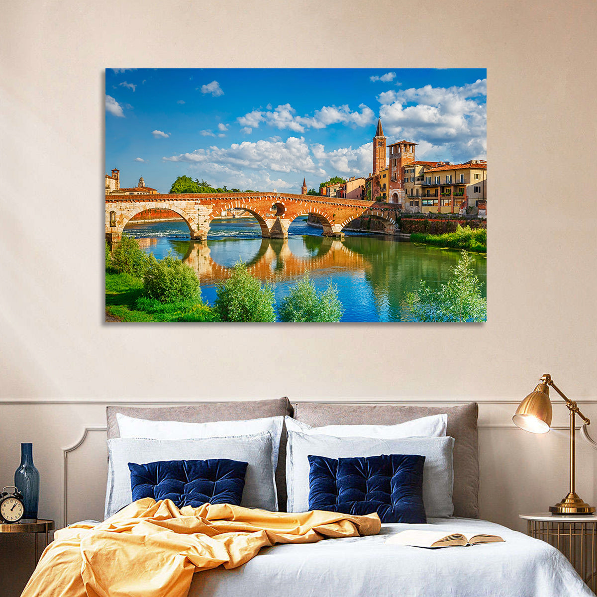 Ponte Pietra, Verona Wall Art in a room, landscape
