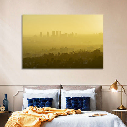 Westwood Los Angeles in Golden Haze Wall Art