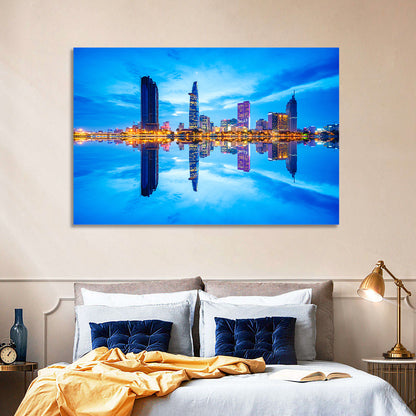 Ho Chi Minh City Skyline at Twilight Wall Art