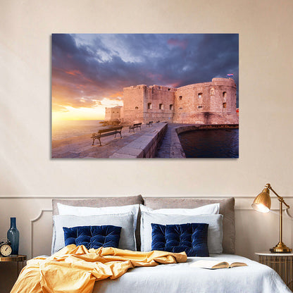 Fort Bokar at Sunset, Dubrovnik Wall Art
