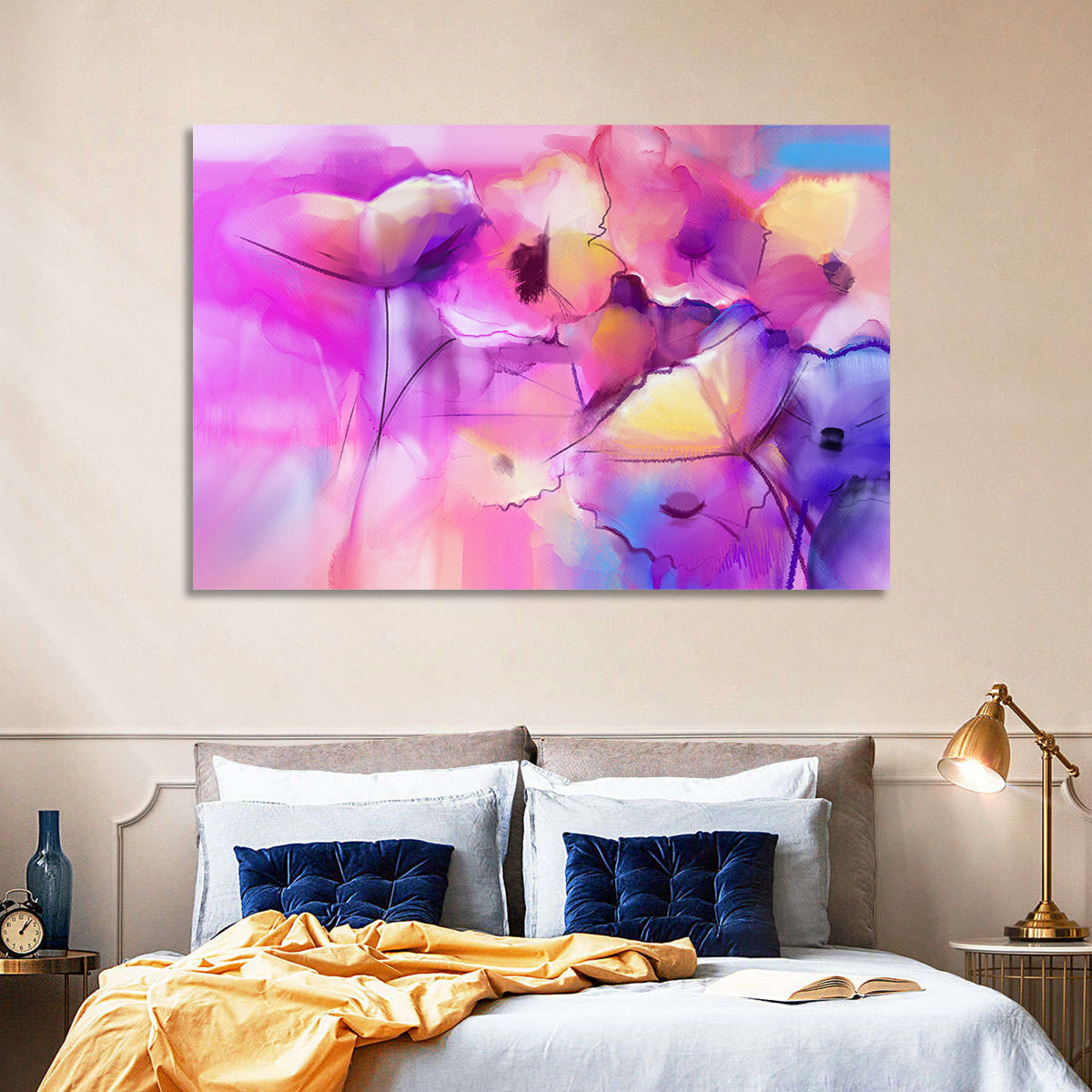 Tulip Flowers Abstract Wall Art