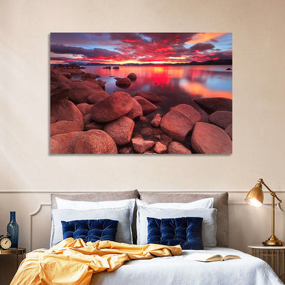Lake Tahoe Sunset Reflection Wall Art