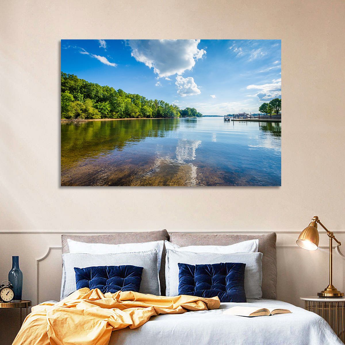 Lake Norman Dockside Reflection Wall Art