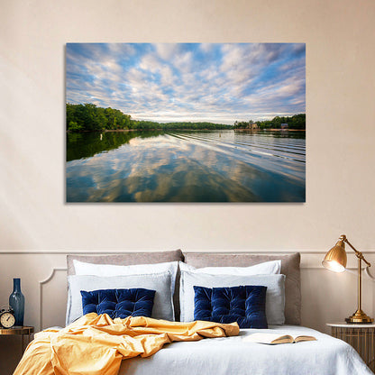 Cloudy Lake Norman Landscape Wall Art