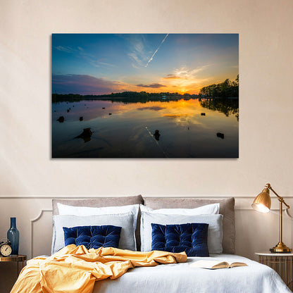 Lake Norman Sunset Reflection Wall Art