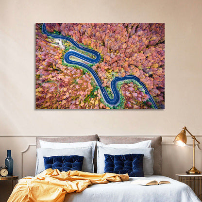 Winding Autumn Road Wall Art