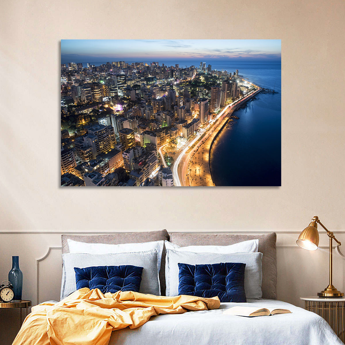 Beirut Corniche at Dusk Wall Art