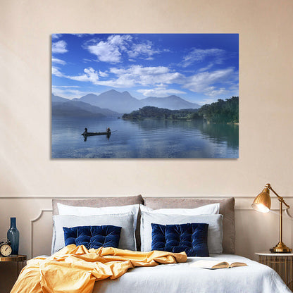 Sun Moon Lake Morning Mist Wall Art