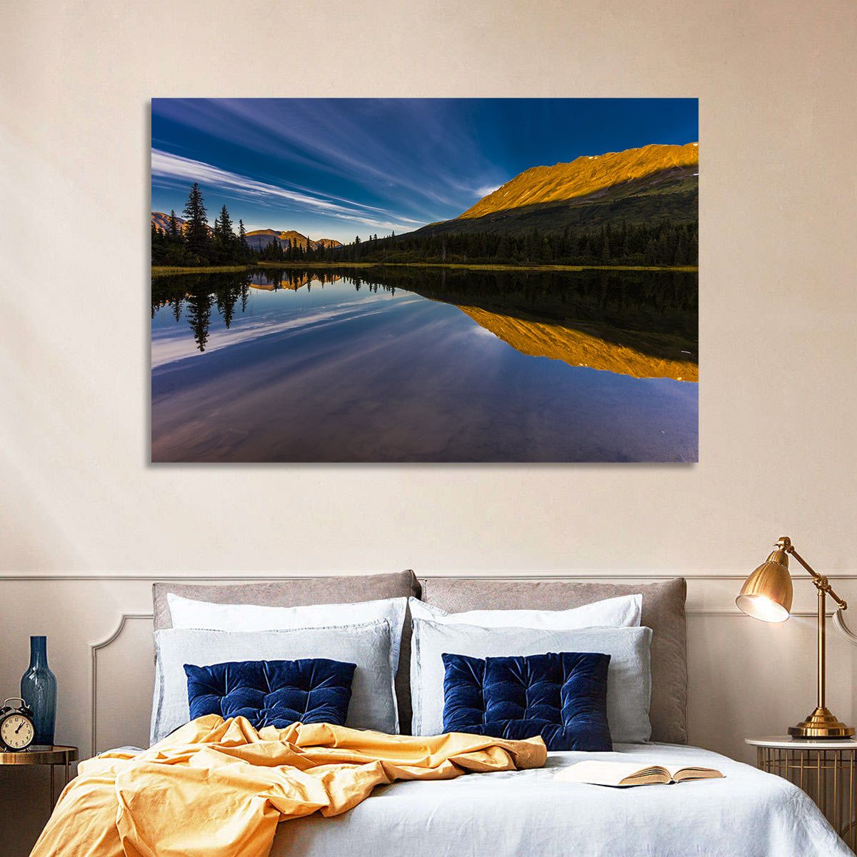 Rainbow Lake at Golden Hour Wall Art