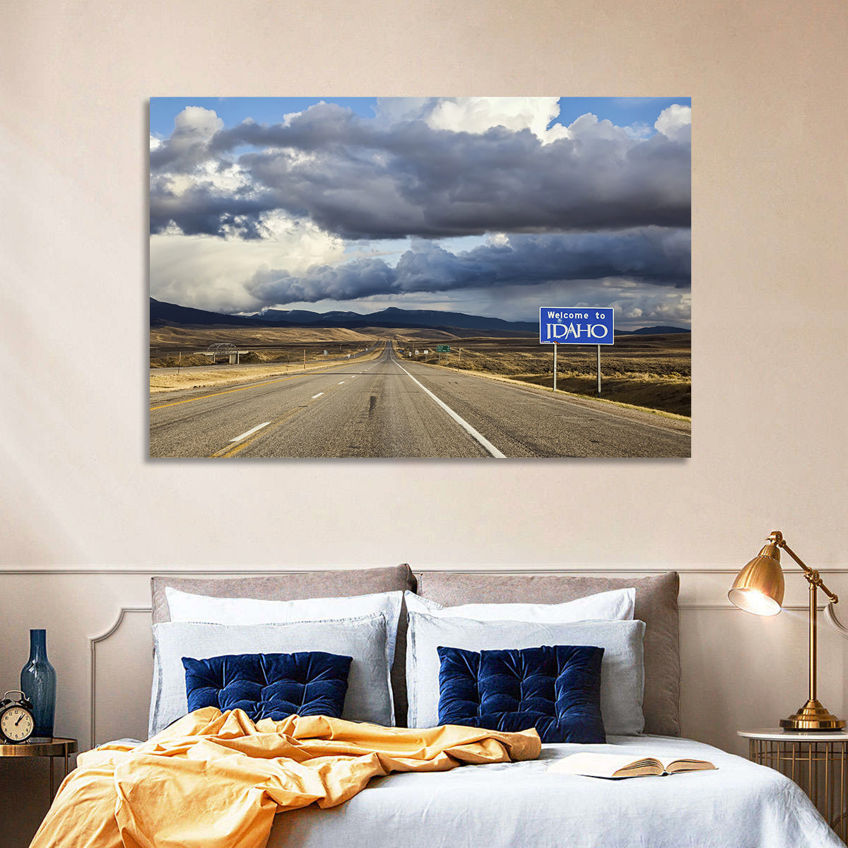 I-15 Idaho Highway Wall Art in a room, landscape