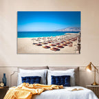 Mango Beach Umbrellas Wall Art