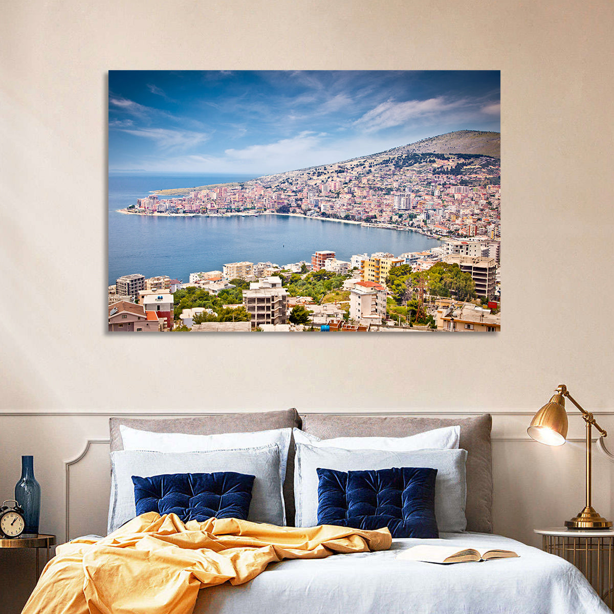 Saranda Bay Cityscape Wall Art