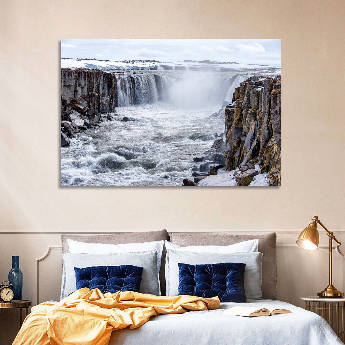 Selfoss Waterfall, Iceland Wall Art in a room, landscape