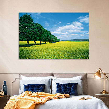 Spring Field of Yellow Flowers Wall Art