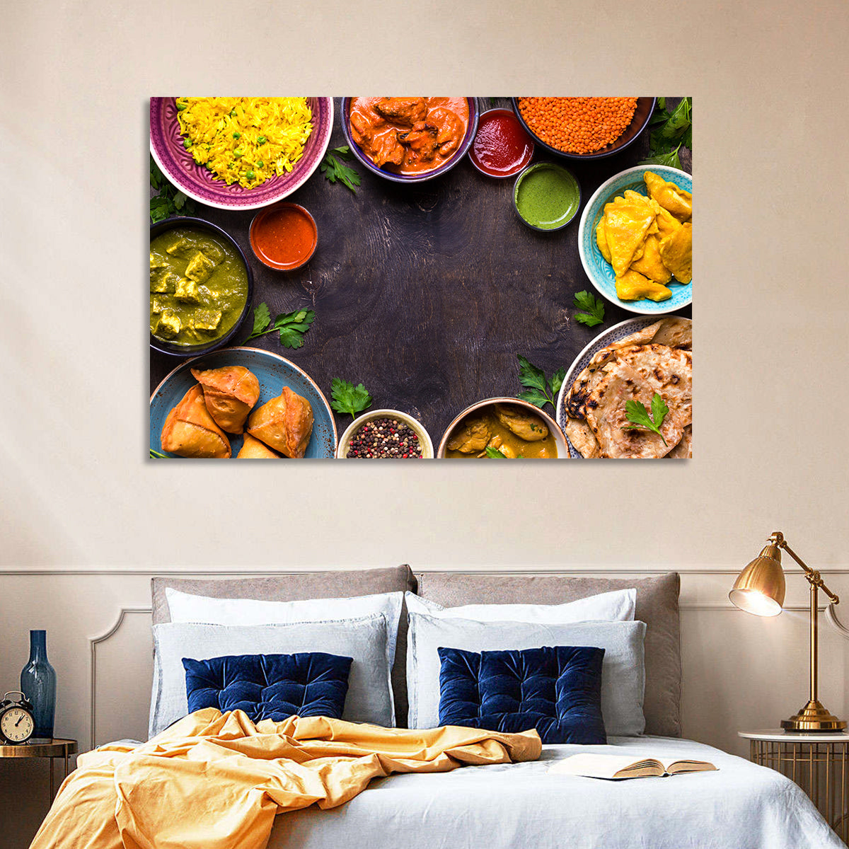 Indian Feast Flat-lay Wall Art