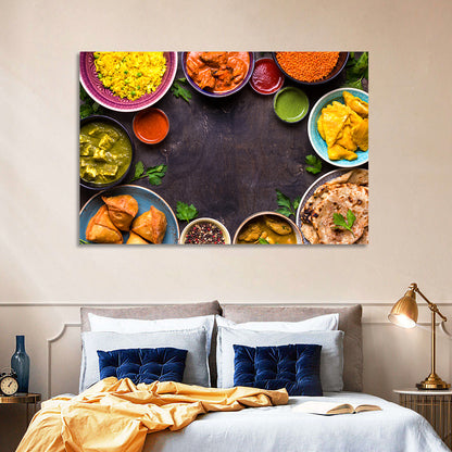 Indian Feast Flat-lay Wall Art