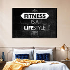 Fitness Is a Lifestyle Brick Quote Wall Art