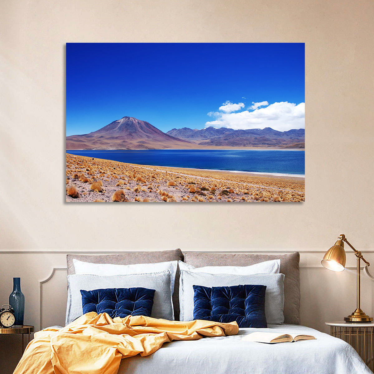 Miscanti Lagoon and Miñiques Volcano Wall Art