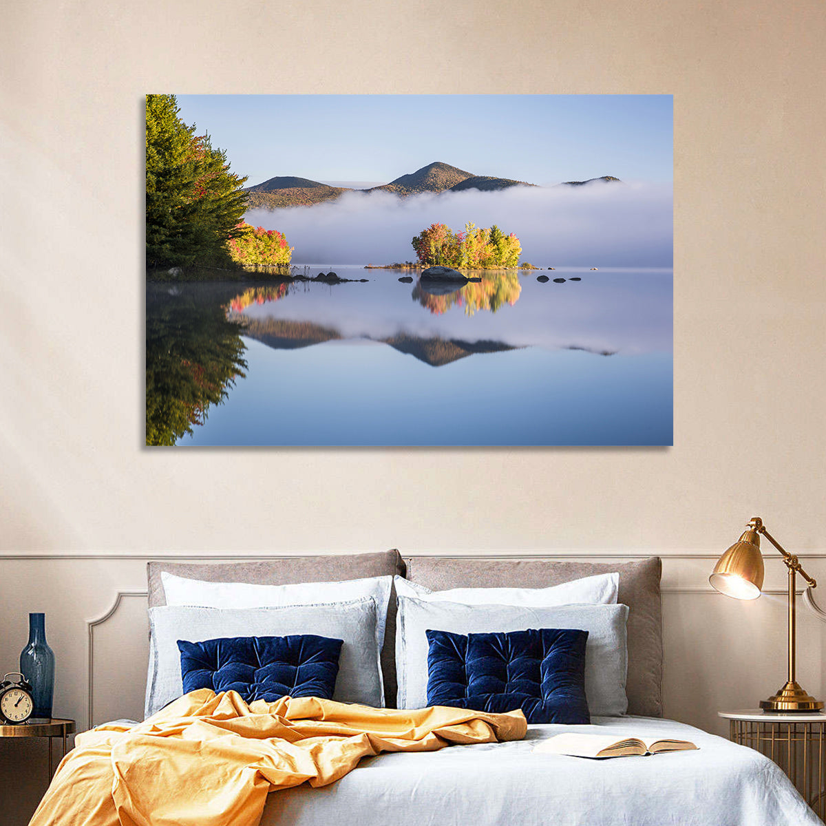Autumn Morning at Chittenden Lake, Vermont Wall Art
