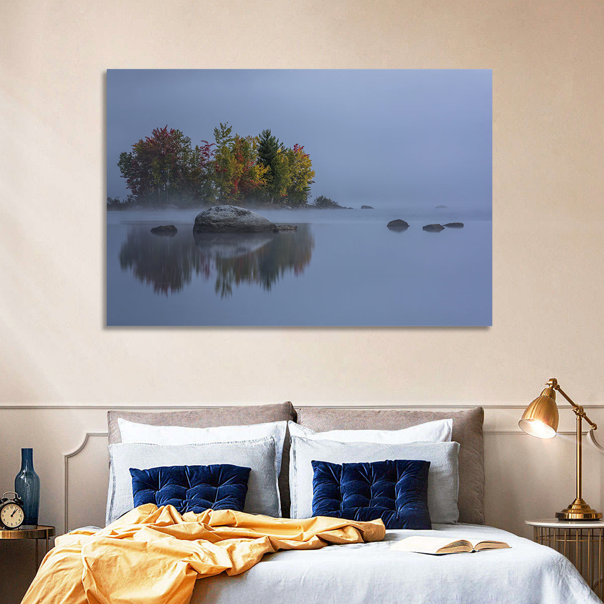 Morning Mist Over Chittenden Lake Wall Art