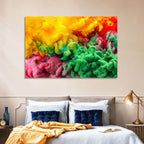 Vibrant Underwater Ink Cloud Abstract Wall Art