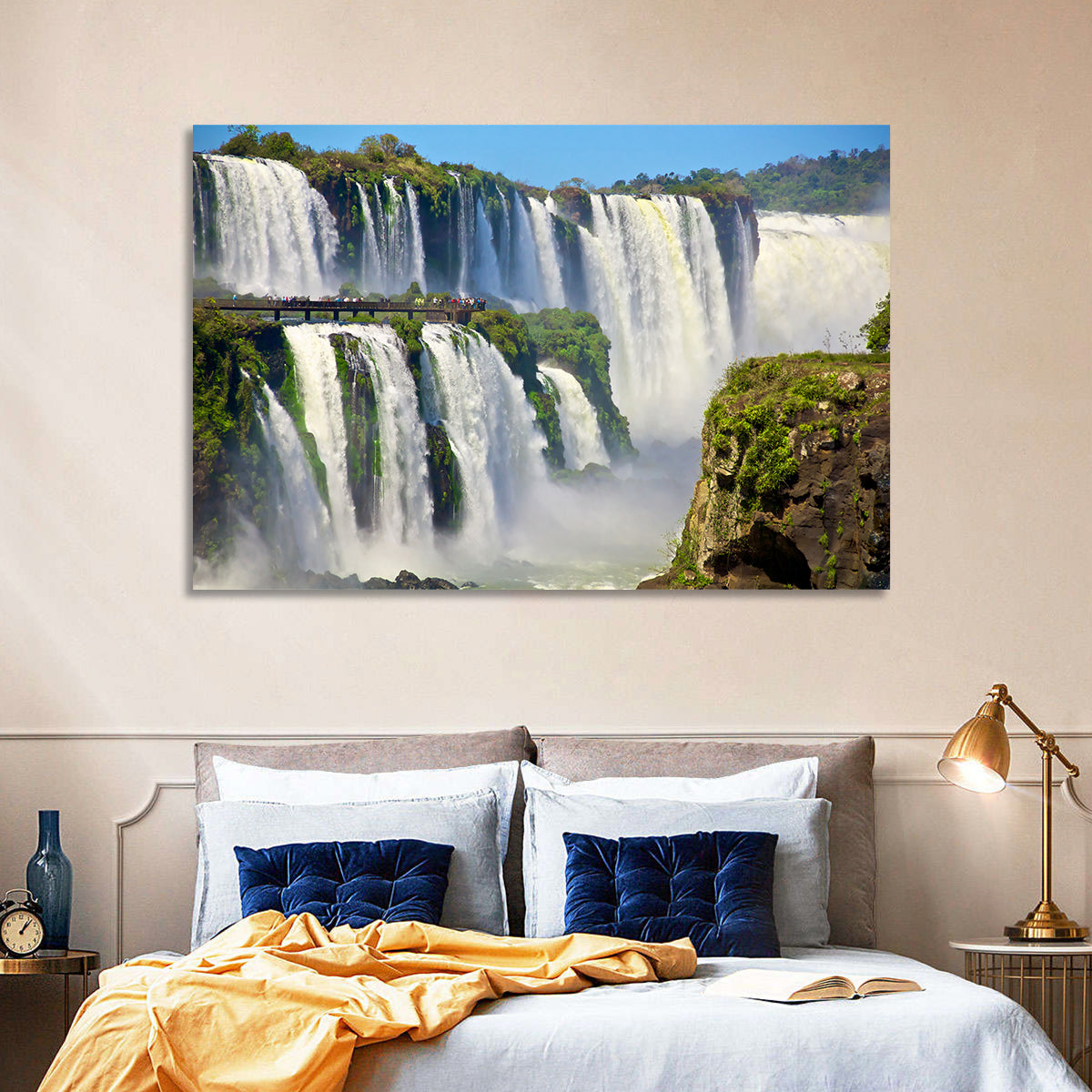 Iguazu Falls Observation Walkway Wall Art in a room, landscape
