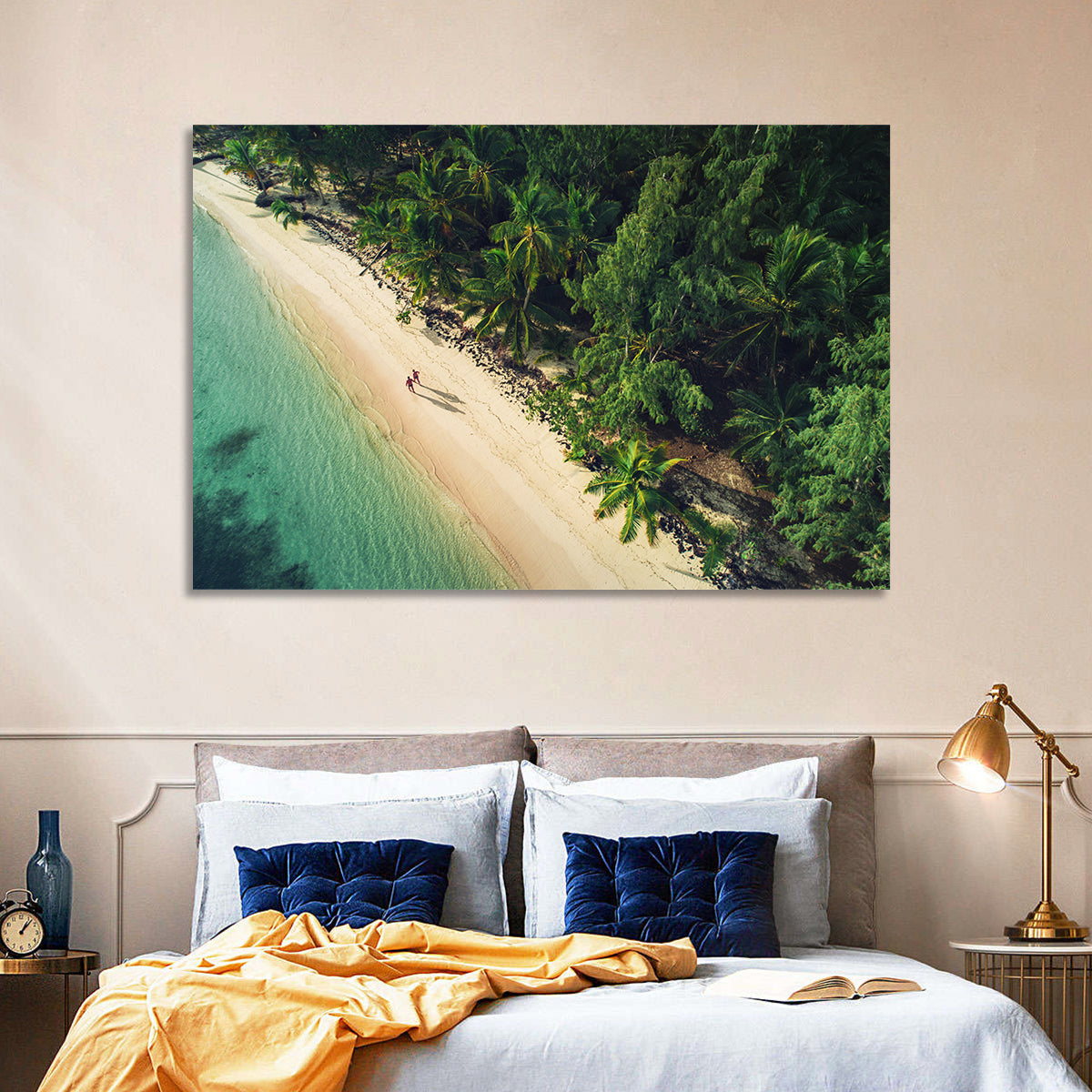 Dominica Beach Aerial, Late Afternoon Wall Art