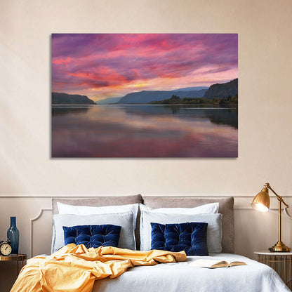 Sunrise Over River Gorge Wall Art