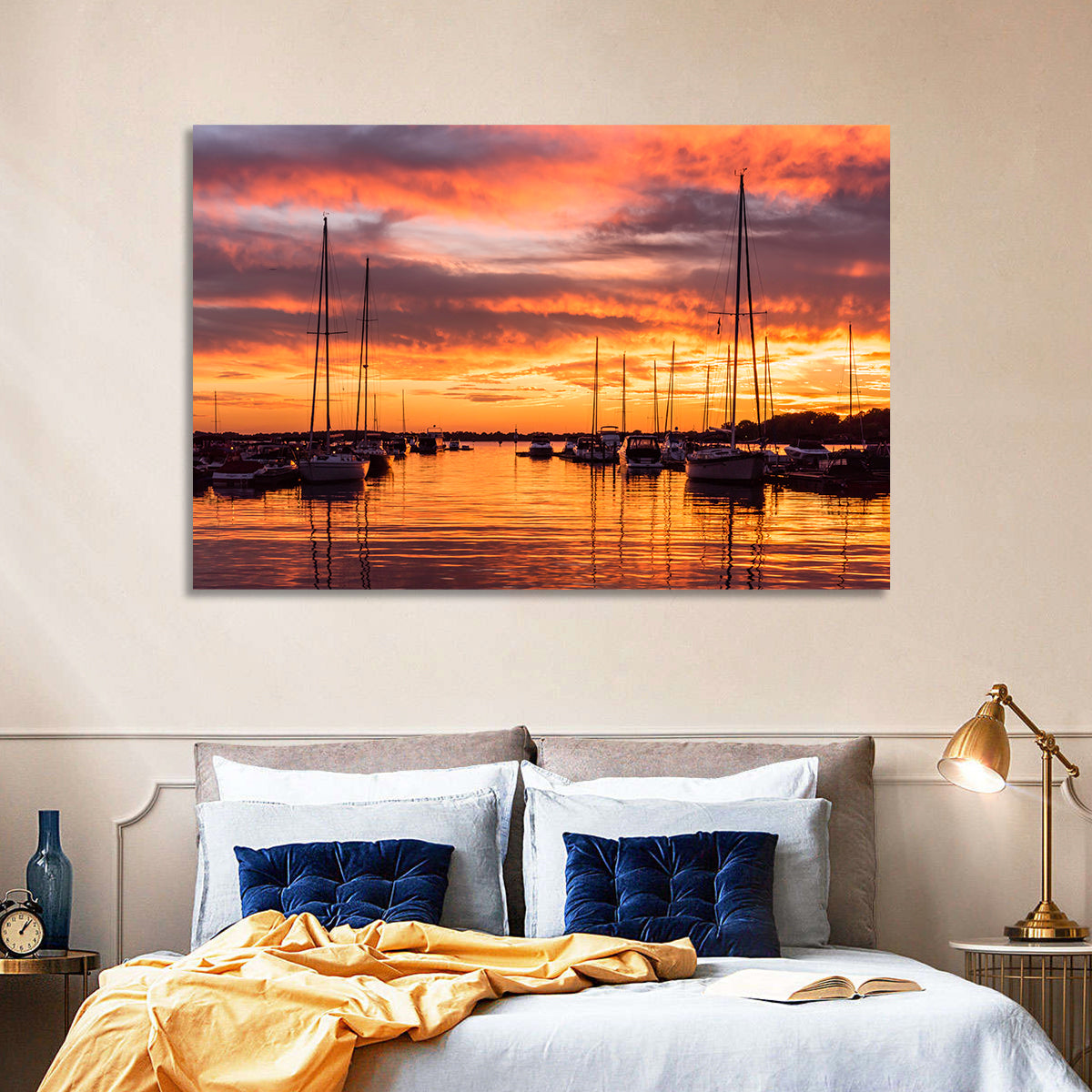 Lake Norman Harbor Sunset Wall Art