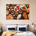 Indian Cuisine Flat Lay Wall Art